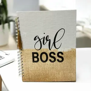 Girl Boss Journal, Custom Name Hardcover Notebook, Bullet Journal