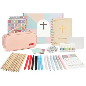 Bible Study Supplies Journaling Kit, Bible Study Kit with Tabs, No Bleed Highlighters and Pens, Customized Prayer Journal and More, Christian Gifts for Women