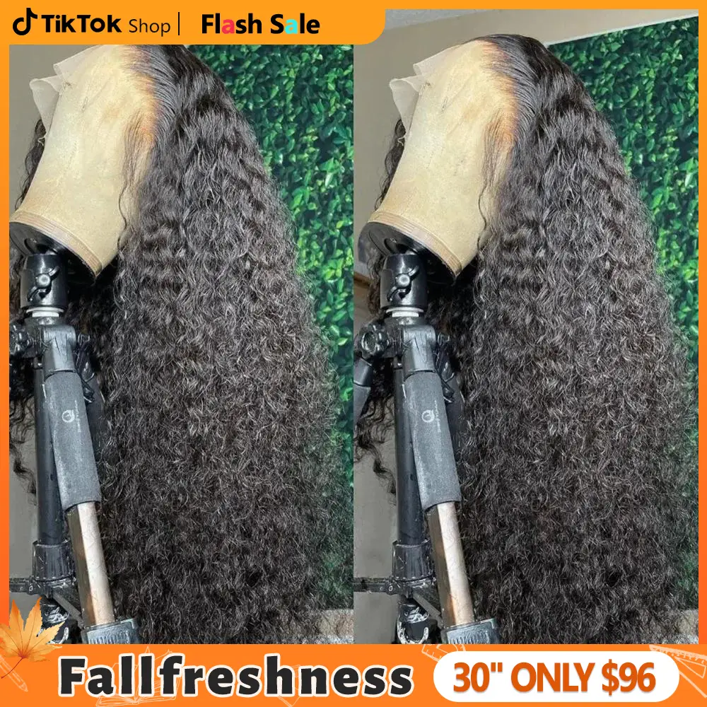 Bling Hair Clearance Sale 13x4 13x6 HD Transparent Lace Wig Deep Wave Brazilian Human Hair Lace Frontal Wig for Women Curly Pre Plucked 30 32 Inches 1