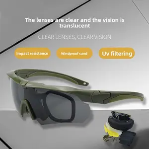 Tactical Glasses Field Protective Goggles Anti-ultraviolet Sunglasses Explosion-proof CS Real Shooting Windproof Glasses