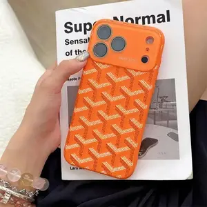 Bold Monogram Embossed Smartphone Case, Tactile Textured Modern Art Vibe Design, Ultra Skin-Friendly Touch, All-Inclusive Lens Cover, Compatible with Apple iPhone 17/16/15/14/13/12, Cellphone Accessories Bundle with Screen Protector