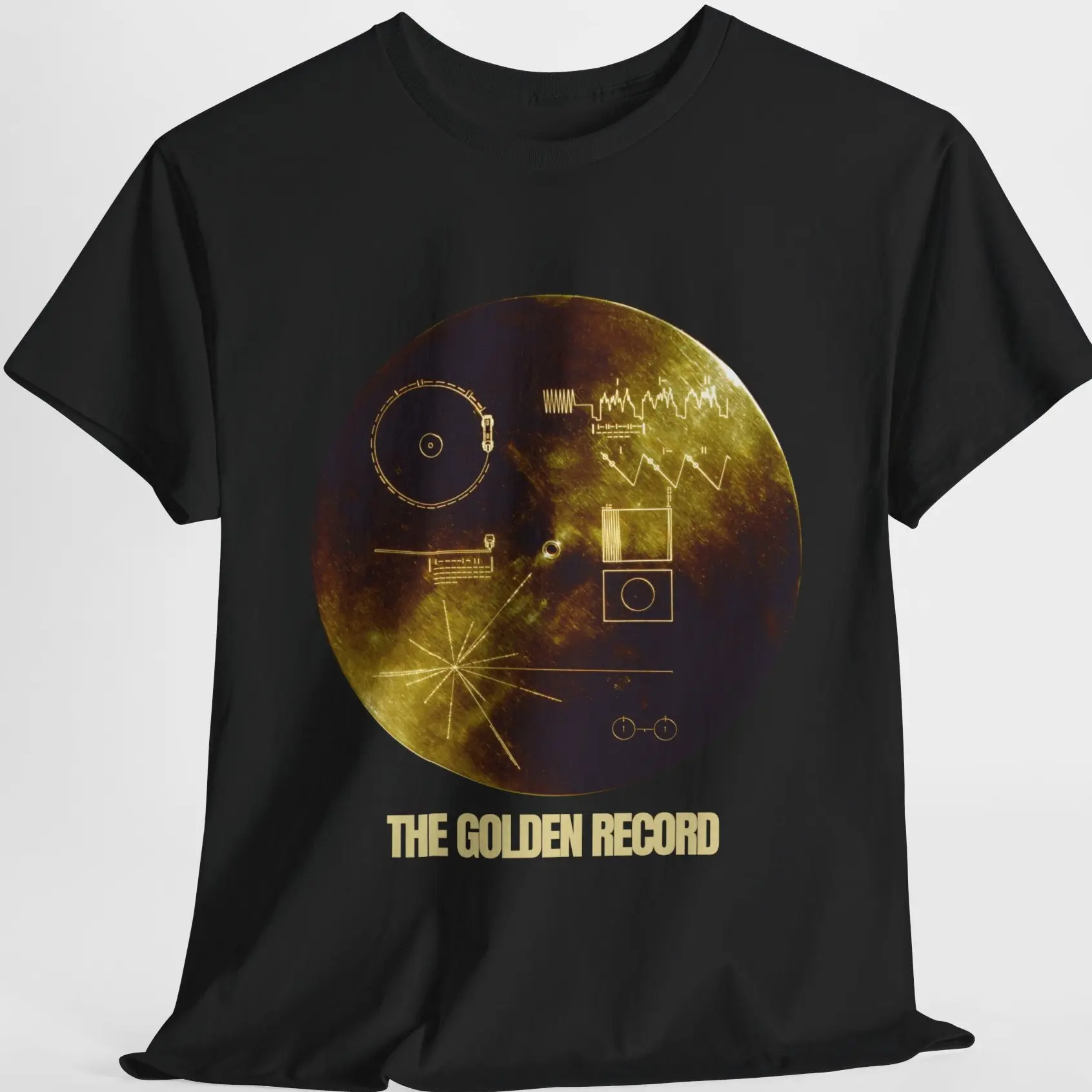 Voyager 1 Golden Record - Nasa  Humanity Space Graphic Unisex Heavy Cotton T-Shirt GILDAN 5000