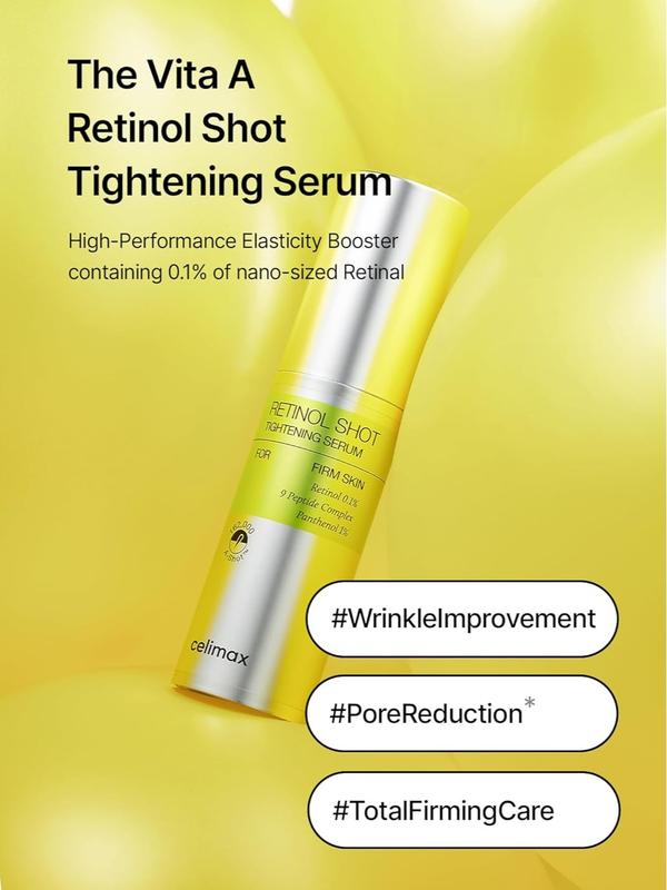 [celimax official] The Vita A Retinol Shot Tightening Serum | with Pure Vitamin A Retinol, Peptide, Pore Minimizer, Wrinkles & Fine Lines, Firmer Skin, Anti-Aging, Skin Smoothing 30ml