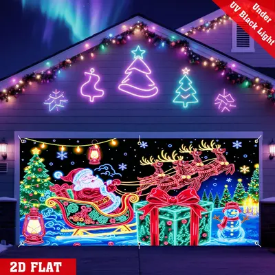 32-Piece Christmas Garage Door Magnet Set – Santa, Snowman, Gingerbread – Large Holiday Decor For Metal Doors