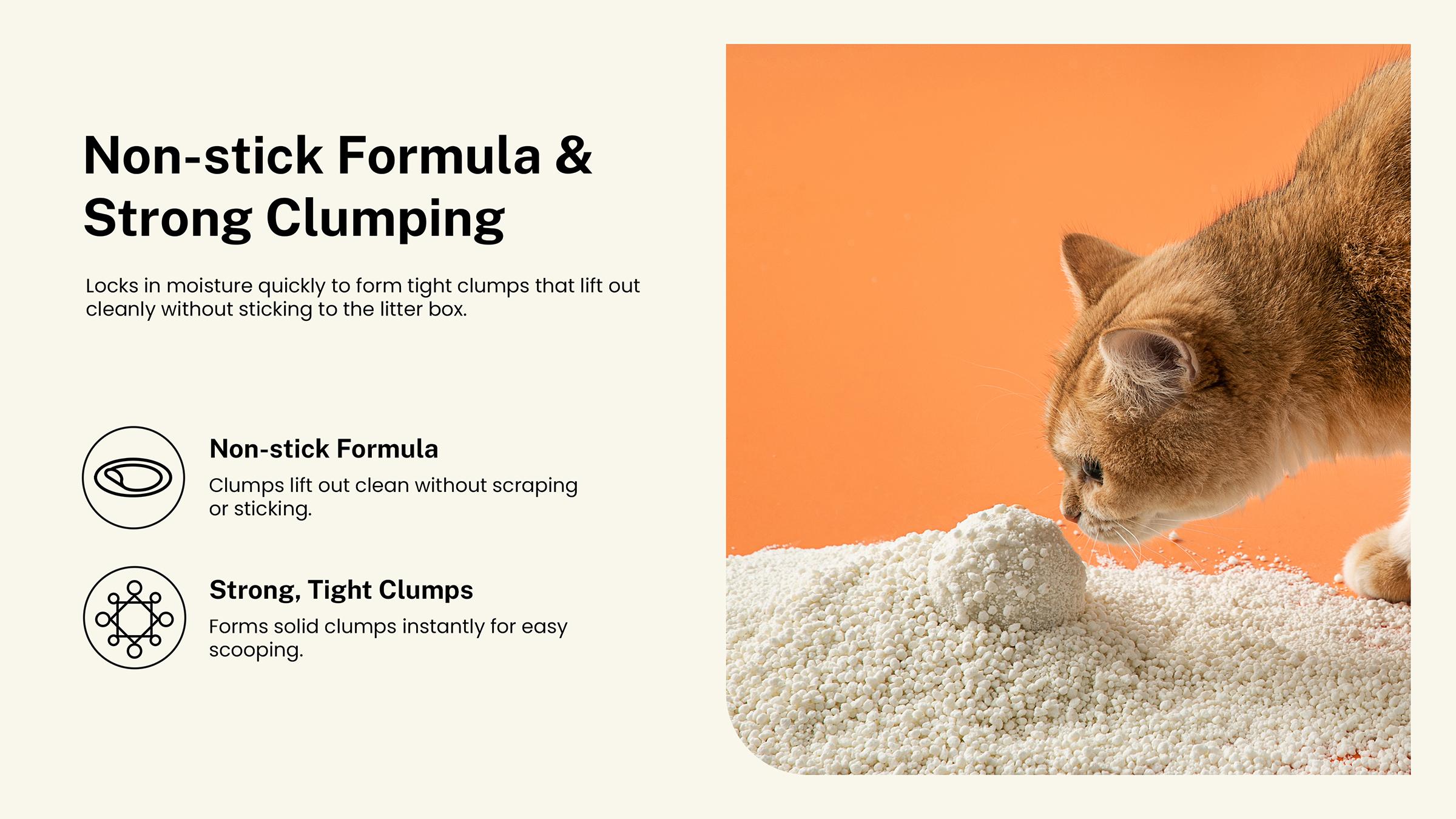 FurPhawl – Cassava Cat Litter, Quick Clumping, 100% Natural, Low Dust, Odor Control, Non-stick formula, Tapioca Cat Litter, Safe for Kitten & Self Cleaning Cat Litter Box, Baking Soda