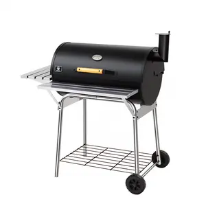 Charcoal Grill / Barrel Smoker — Large  PARTY SIZE / 8+ PEOPLE ; Ideal for Family Gatherings