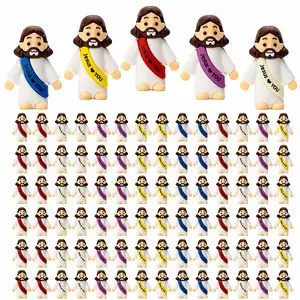 Mini Jesus Figurines Bulk Set - Christian Party Favors & Easter Egg Fillers - Little Jesus Dolls For Religious Holiday Gifts & Sunday School