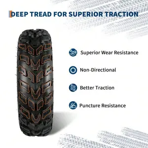23x7-10 ATV Tires 6-Ply All-Terrain Tubeless Tires For Daily Work, Hunting & Recreational Riding On ATV, UTV, Quad And 4 Wheeler