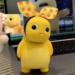 12cm Tilted-Head Nailong “I Won't Give In” Squeeze Toy – Slow-Rebound Stress-Relief and Venting Tool, Stress-Relief Plush; “I Won't Give In” / Headphone Nailong Dragon Squeeze Toy–Stress-Relief Tool, Venting Tool,Internet-Famous Cute and Funny Gift