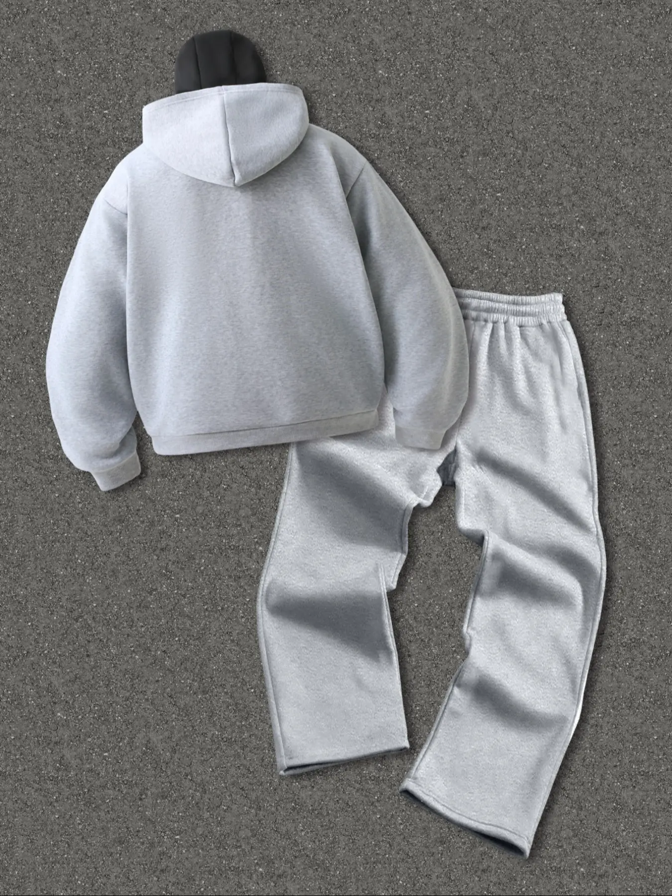 Men's Rhinestone Hoodie Set, Silver Color Rhinestones, Street