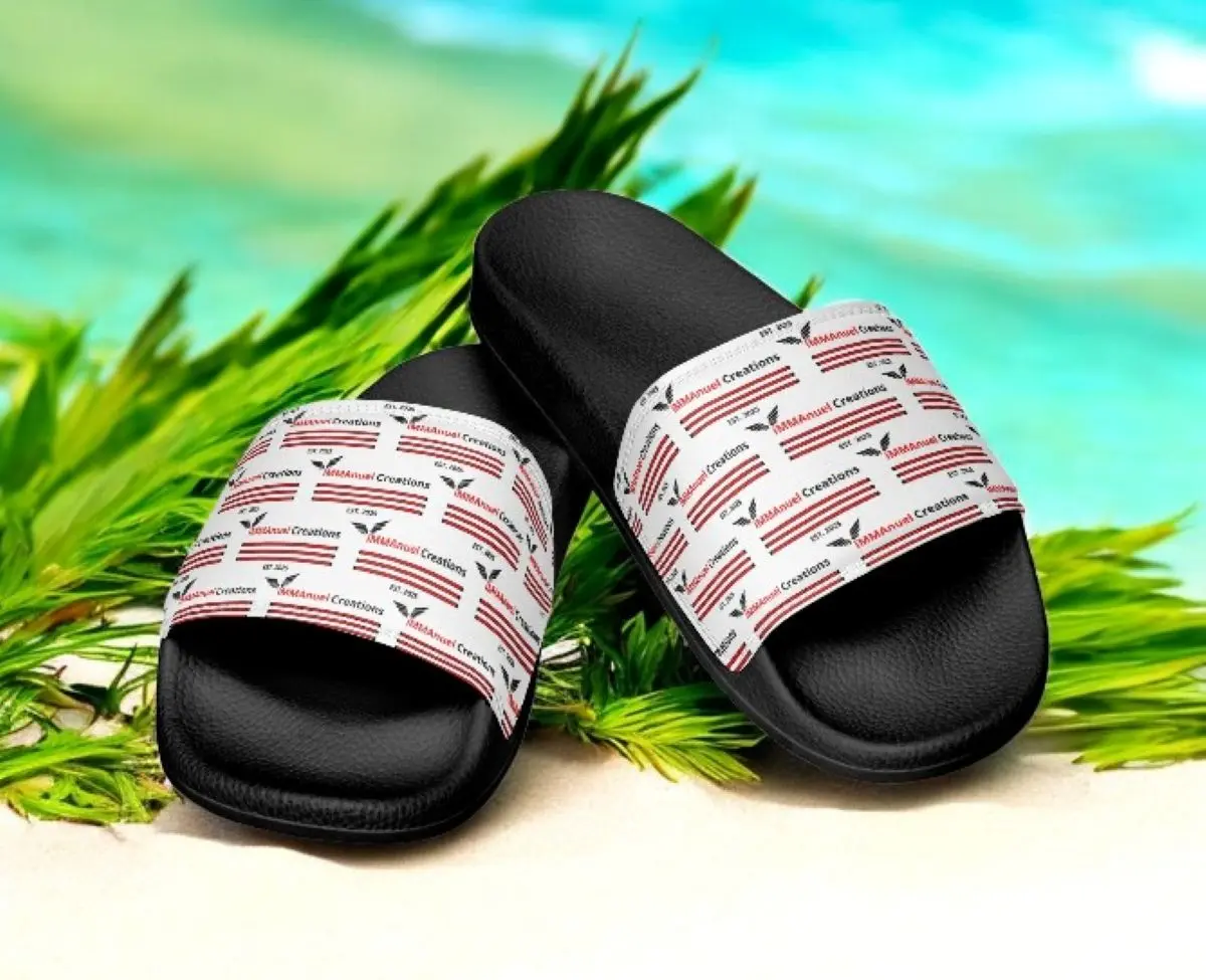 iMMAnuel Creations White Men’s slides  Shoe Comfort Summer Footwear Boy Leather