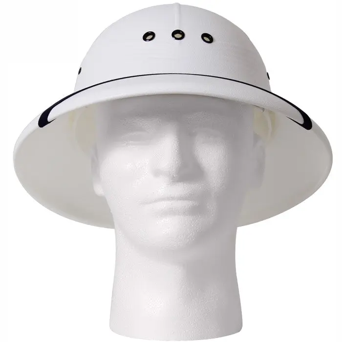 White - GI Type Vietnam Style Pith Helmet - USA Made White - GI Type Vietnam Style Pith Helmet - USA Made