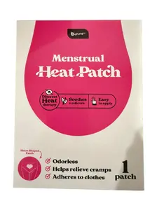 Menstrual Heat Patch for Cramp Relief, Odorless, Easy to Apply, Heart Shaped, 1 Patch