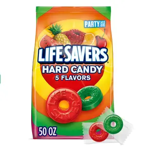 5 Flavors Hard Candy Party Size 50oz Bag – Assorted Fruity Individually Wrapped Candy Mix | Bulk Candy for Parties, Candy Bowls, Office & Holidays