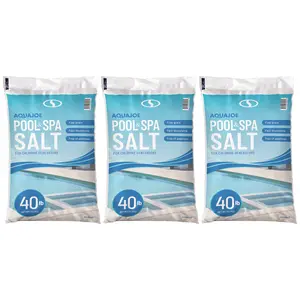 Aqua Joe 3 Pack 40 Lb Fast Dissolving Pool Spa Salt Chlorine Generators, AJ-PS40
