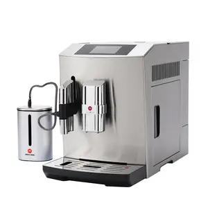 Mcilpoog WS-S7 Fully Automatic Espresso Coffee Machine, Silver Full Metal, Super Automatic Espresso Machine with Milk, Americano, Latte, Cappuccino, Hot Water