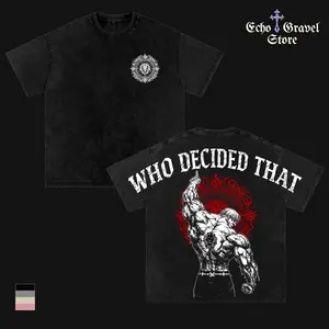 Escanor Lion Sin of Pride Who Decided That Vintage Washed Tee – Seven Deadly Sins Anime Graphic T-Shirt, Oversized Heavyweight Cotton Quote Streetwear Unisex For Fans