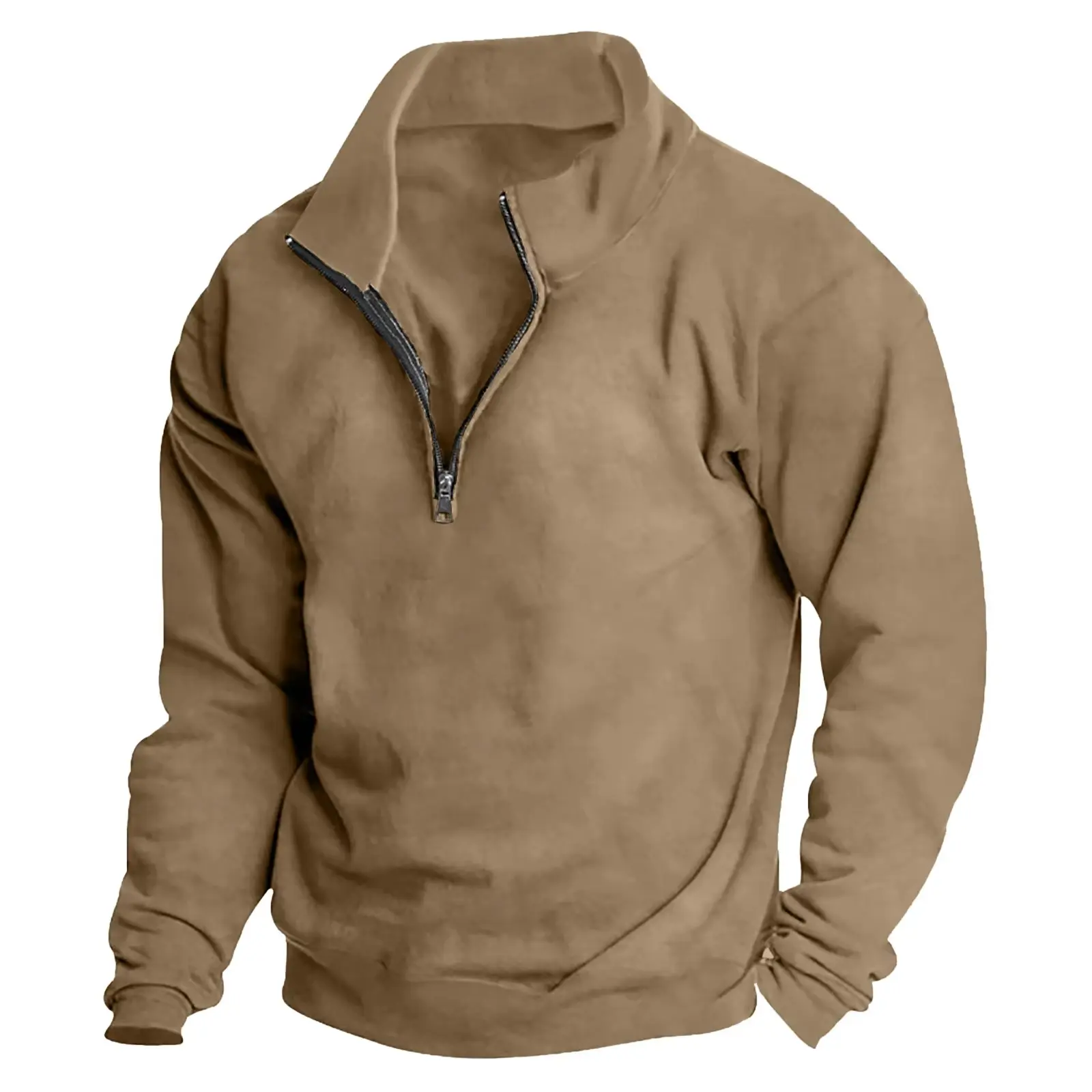 Big and Tall Hoodies for Men Men'S Fleece Hoodies Stand Half Zip Long Sleeve Men'S Long Sleeve Layering Does not apply