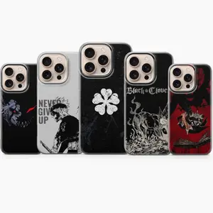 Black Clover Phone Case | Asta & Yuno Anime Case Cover Compatible with iPhone X, 11, 12, 13, 14, 15, 16, 17 Plus Pro Promax & SS Galaxy S21-25 Series