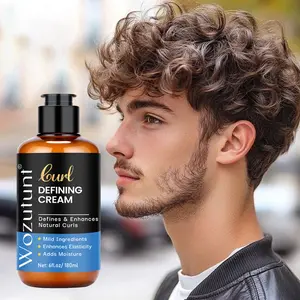 Men's Curl Defining Cream, Contains Shea Butter, Non-Greasy & Non-Sticky Formula, Softens & Defines Curls, Ideal for Styling