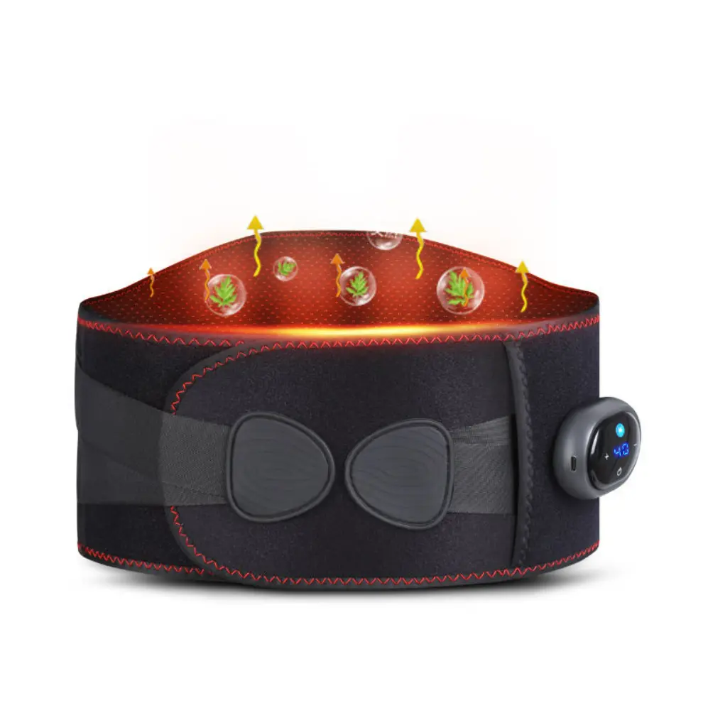 Flexible arc portable electric red light therapy back massager waist air traction decompression belt heating waist belt