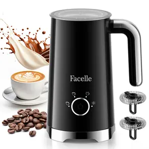 Facelle 4-in-1 Electric Milk Frother and Steamer, 10oz Automatic Hot Cold Foam Maker with Auto Shut-Off, for Latte Cappuccino Macchiato Hot Chocolate