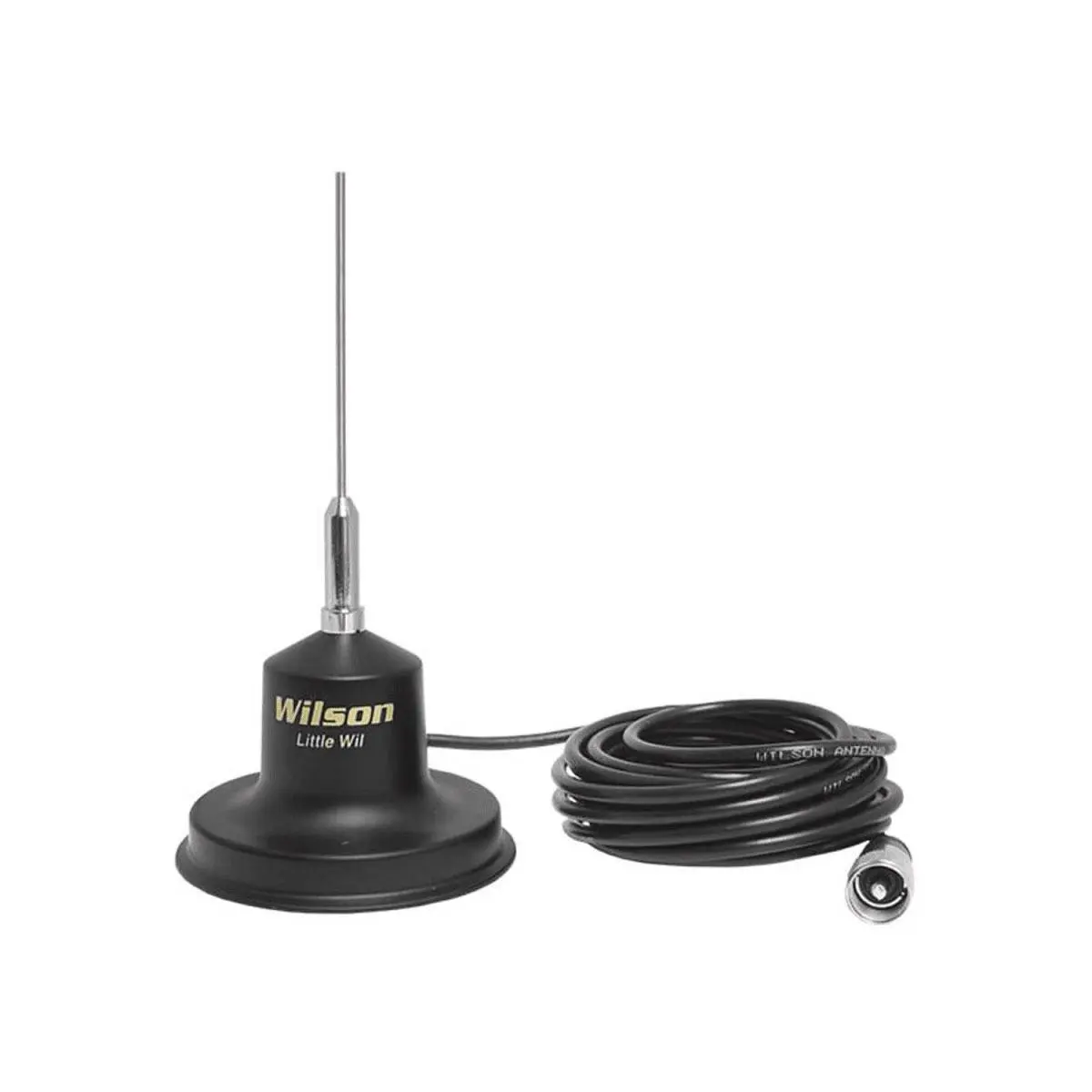Wilson 36 in. Stainless Steel Magnetic Mount Antenna Complete Kit - 14 Gauge Copper Wire, 17 Ft Coax Cable, 300W, 26 MHz to 30 MHz Frequency Range, Vehicle & Tech Accessories
