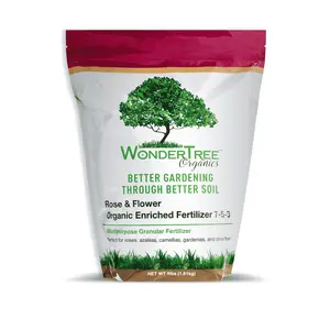 WonderTree Organics Rose & Flower Fertilizer 7-5-3 (4 lb)  + Free Shipping