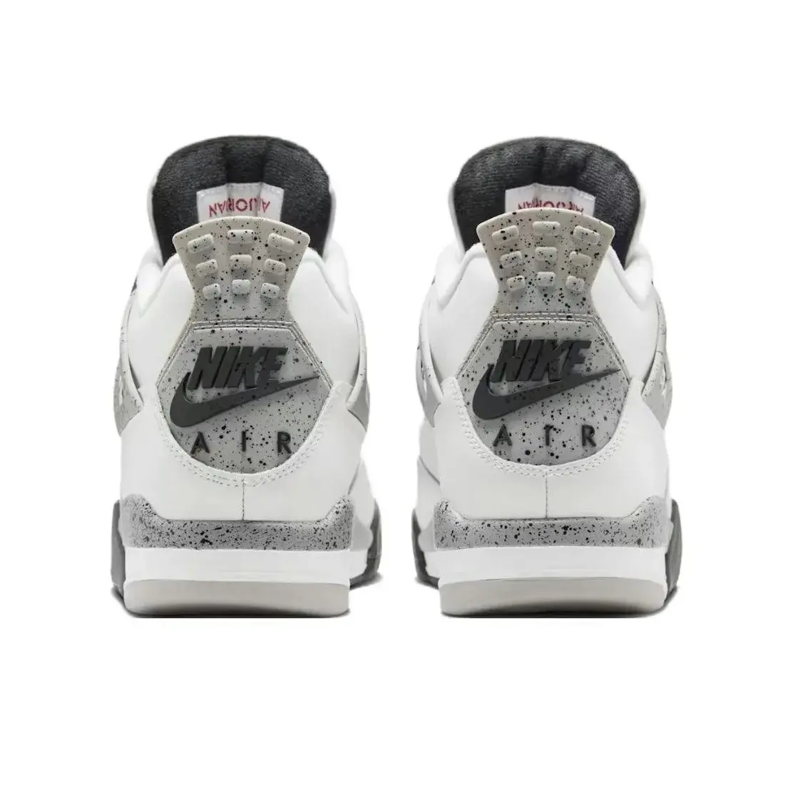 Brand New Hip Hop Daily Matching White Cement Grey Mid Top Basketball Shoes Contrast Layer Stitch Spliced Leather Retro Style Unisex For Men Women Reinforced Seams Durable Long Time Wear
