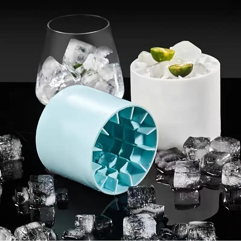 Round ice cube tray, Ice Molds, suitable for home, camping and office use - ideal for making ice cubes for beverages and fruits