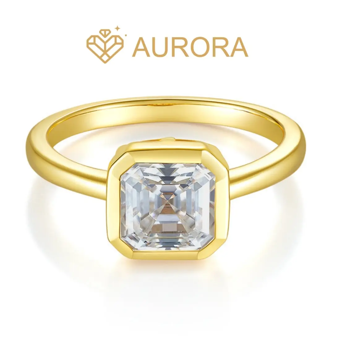 #87 Hexagon-Cut Synthetic Moissanite Decorated Ring, Ideal for Engagement, Anniversary Celebrations