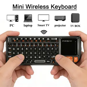 Mini Keyboard with Touchpad, Bluetooth-compatible + 2.4g Dual Mode, RGB Backlit Rechargeable, Portable for Tablets, Laptops, Phones, Tvs, Travel, Office, Home Use