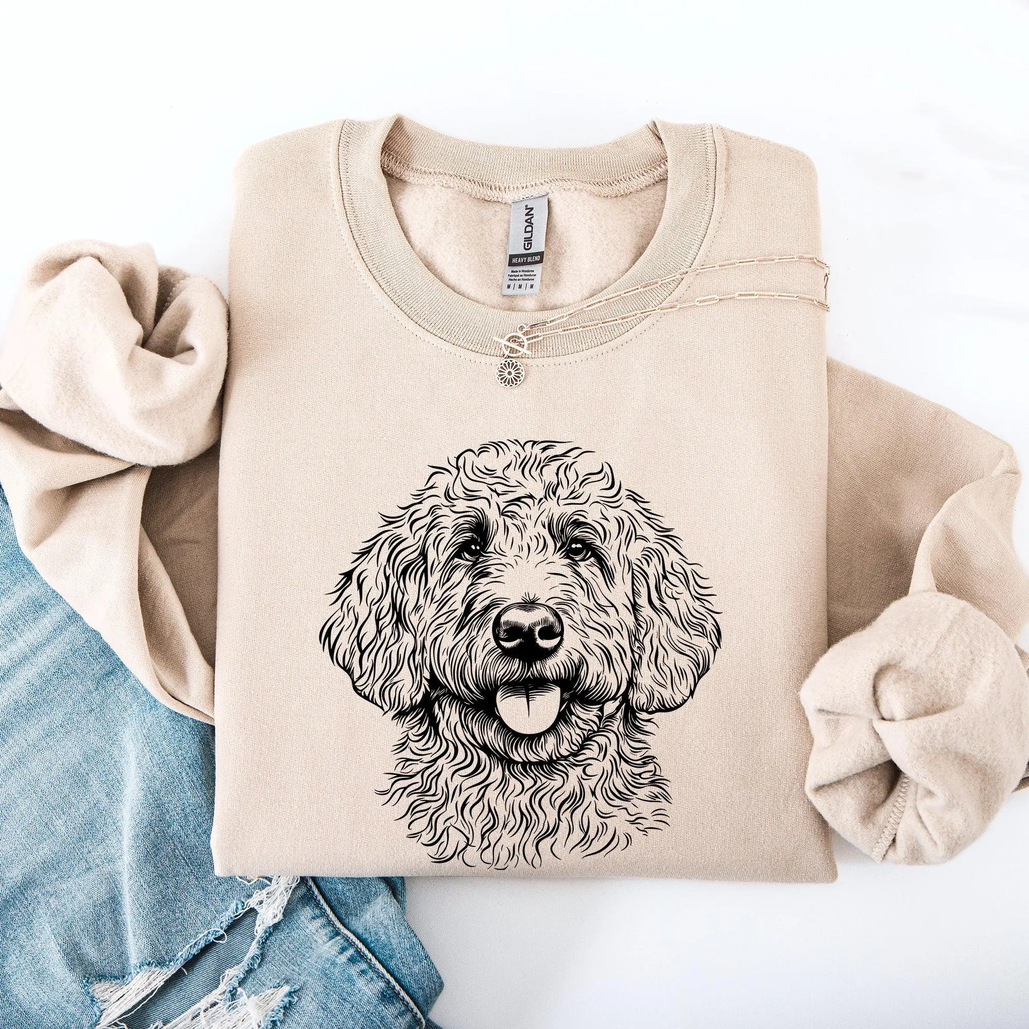 Goldendoodle, Pet, Dog Breed Sweatshirt, Crew Neck, Women's, Crewneck