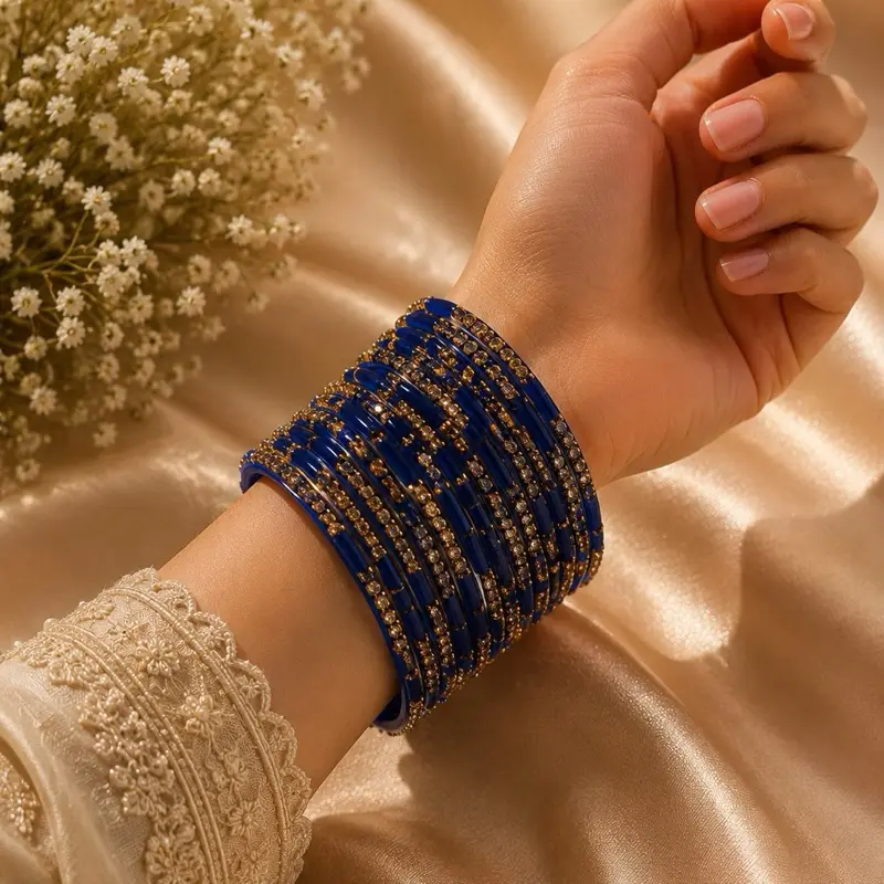 Fashionable Glass Bangles, Size 2.8 Jewelry Accessory, Stylish Bracelets Accessories for Women's Jewelry Collection