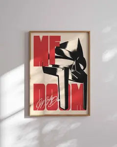 MF DOOM Poster, Hip-Hop Legend Wall Art, Rap Icon Print, Vintage Music Poster, Underground Hip-Hop Decor