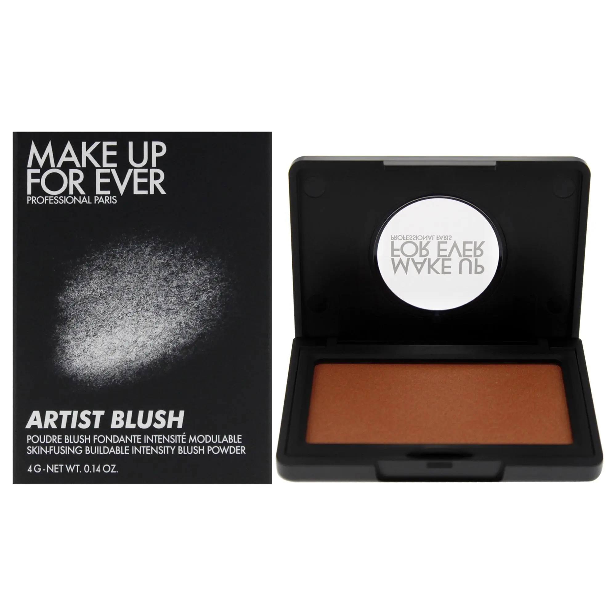 Make Up For Ever Women's Radiant Powder Face Blush - B340 Spirited Sienna, 0.14 oz Makeup for Natural Glow