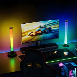 1/2 Piece USB Powered RGB Light Strip, Ambient Lights, Desktop Decoration Lamp, Game Controller Stand, Adjustable Four Keys, Ideal for Bedroom and Gaming Setup