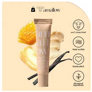 Amallow Squeezable Tallow Lip Balm | 100% Grass-Fed & Finished Beef Tallow | Organic Beeswax & Almond Oil | No Petroleum or Fillers