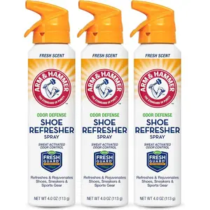 Arm and Hammer Shoe Refresher Spray, Multi-Purpose Odor Remover for All Types of Footwear, Shoe Deodorizer Spray, Shoe Odor Eliminator, Shoe Spray, Shoe Smell Eliminator, 4 oz (3 Pack)