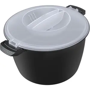 3 Quart Large Micro Cookware, Microwave Rice Cooker & Steamer for Vegetables, Can be Used as Mixing Serving Bowls & Food Storage Container, BPA Free, Dishwasher Safe
