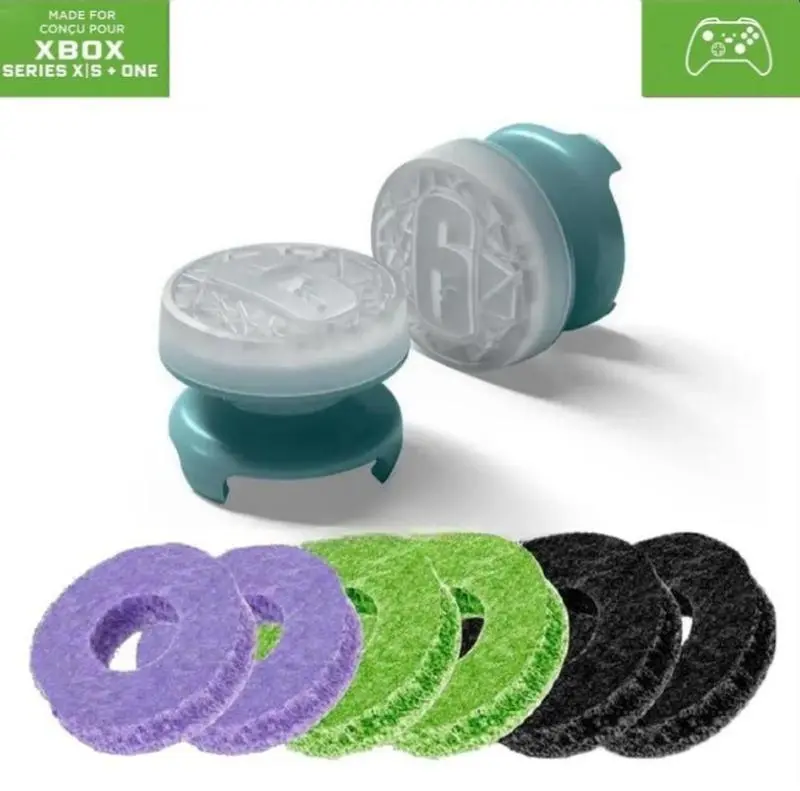 Game Joystick Mod Kit - Wear-Resistant Silicone Thumb Grips, Precision Dampening Rings, Non-Slip Comfort Replacement Parts for PS4, PS5, Xbox Series X/S, Xbox 1, Improves In-Game Aiming Performance