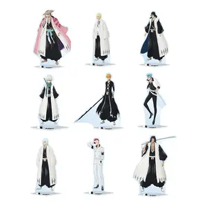 24Pcs Anime BLEACH Acrylic Stand Keychain Model Figure Cosplay Plate Holder Topper Birthday Fans Christmas Desk Decor Plate Gift