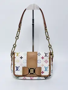Pre-owned Louis Vuitton Monogram Multicolore Canvas Crossbody Bags Sologne White Multicolor Monogram Crossbody Bag JC71LV