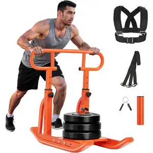 VEVOR Football Sleds and Chutes, Weight Sled, Football Training Pull Push Running Sled, Fitness Workout Sled Push Gym Equipment, Adjustable Height Handle, Compatible 1/2 in Weight PlatesVEVOR Super Brand Day