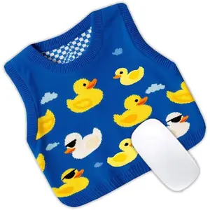 Cute Duck Sweater  pad,   Desktop Accessory, Non Slip Rubber Base Travel  pad, Suitable for Desktop, , Laptop, Office, 11 x 11 inch.