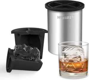 WIBIMEN  Clear Ice Cubes for Any Drink, Face Shape Ice Mold Enhance Your Beverage with Rich Flavors