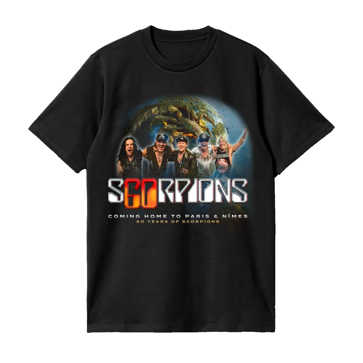 Scorpions Coming Home World Tour 2026 Merch Over 60 Years Of Scorpions T-Shirt