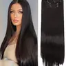 Clip in Hair Extensions 6PCS Straight Invisible 24inch Long Synthetic Thick Clips on Hairpieces for Women Girls Natural Full Head Party Daily Use 170g 6oz