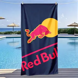 Bull Beach Towel, Quick-Dry Polyester, Sand-Resistant, Sun Protection, Large Bath Sheet, Lightweight, Surfing, Swimming, Yoga Essential