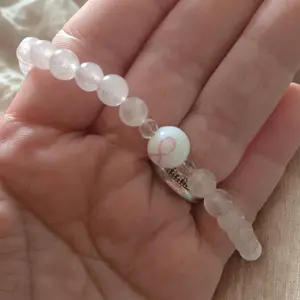 Pink Quartz Breast Cancer Awareness Bracelet with Silver Hardware Elegant Design for Support and Awareness Symbolizing Love Healing and Compassion